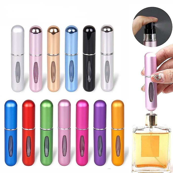 5 ml Portable Mini Refillable Parfymflaska med sprayduft Pump Tomma kosmetiska behållare Atomizer Bottle For Travel Tool