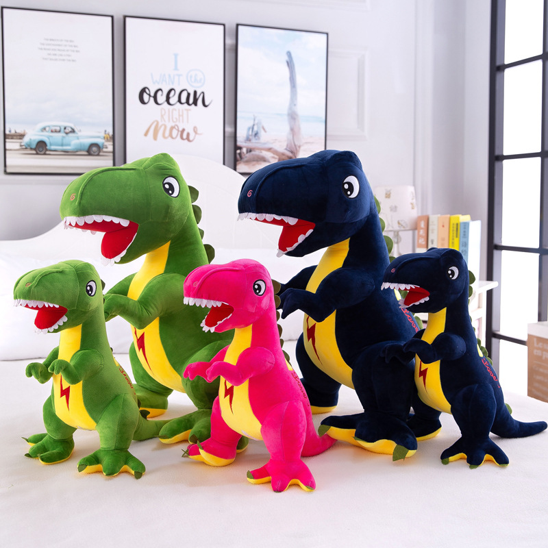 Nuevos lindos juguetes de felpa muñecas animales peluches colgante de muñecas dibujos animados tyrannosaurus rex muñecas grandes regalos de Navidad para niños adornos para el hogar