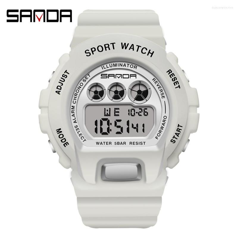 Wristwatches SANDA G Style Men Military Sports Watch Woman LED Digital Electronic Luminous Waterproof Men's Ms Relogio Masculi308J