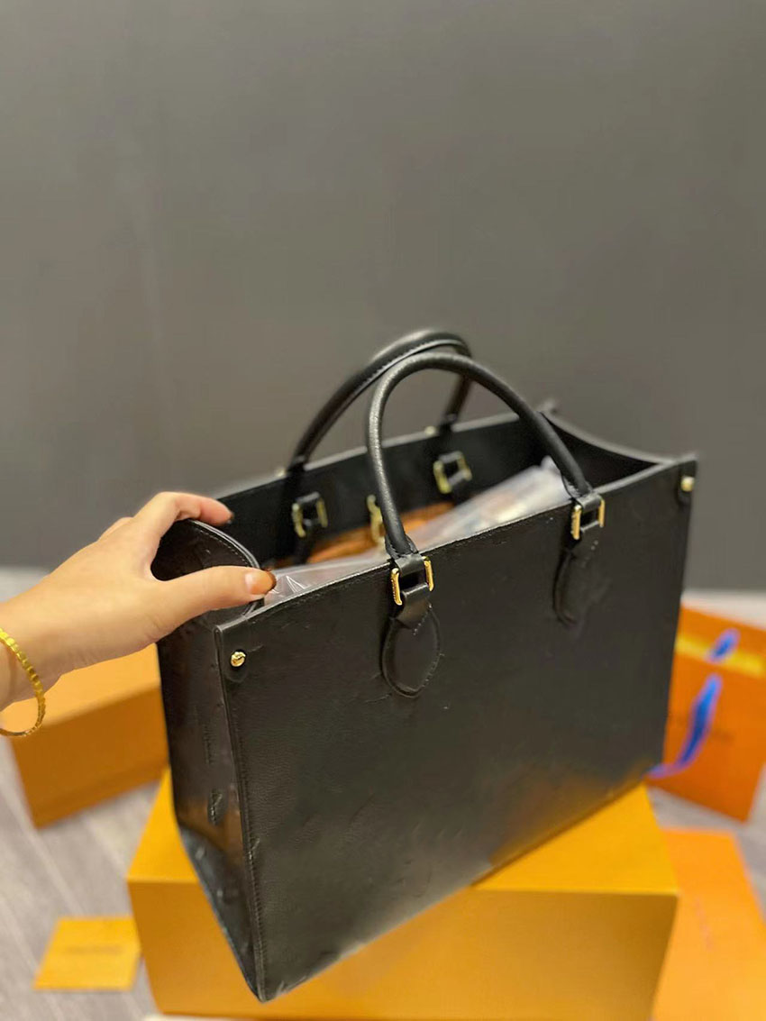 FASHION ONTHEGO M45595 tote bag WOMEN luxury designer bags genuine leather Handbags messenger crossbody shoulder bag Totes Wallet purse woman backpack