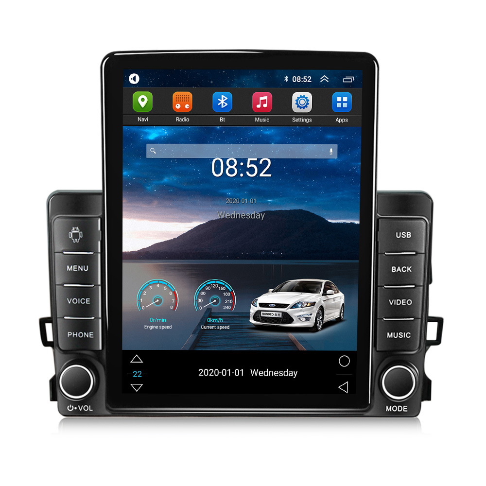 Coche Dvd 2 Din Player Multimedia GPS 2din Android Auto Radio Estéreo para Toyota Auris E150 2006 -2012 Tesla Style Carplay Autoradio