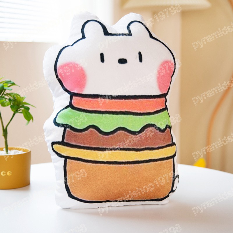 Kawaii Cartoon Food Dog Hot Rice Ball Milk Hamburger Fries frances