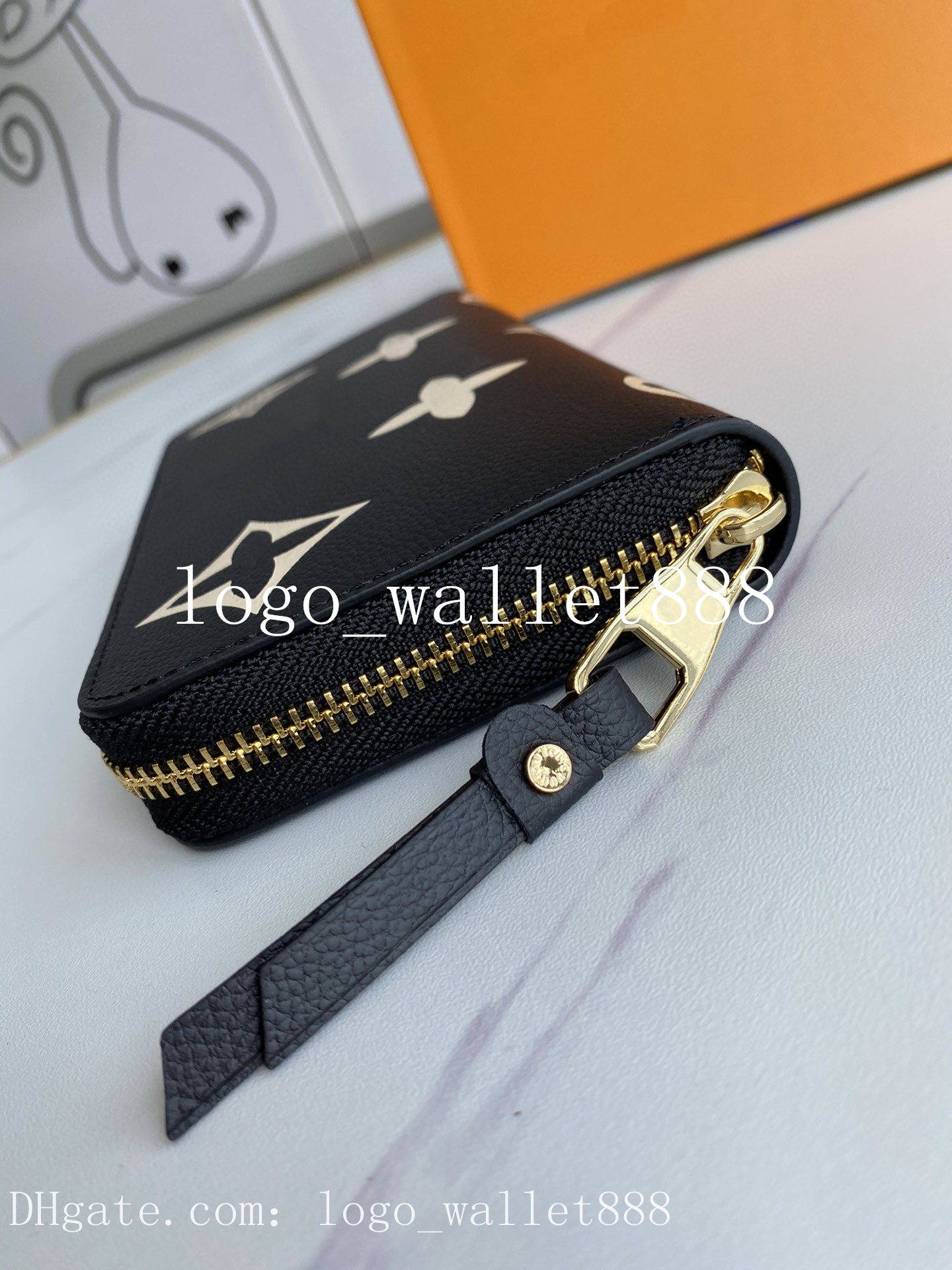 Women wallet card holder Single zipper WALLET stylish way to carry around money cards coins with box Fashion classical men leather275a