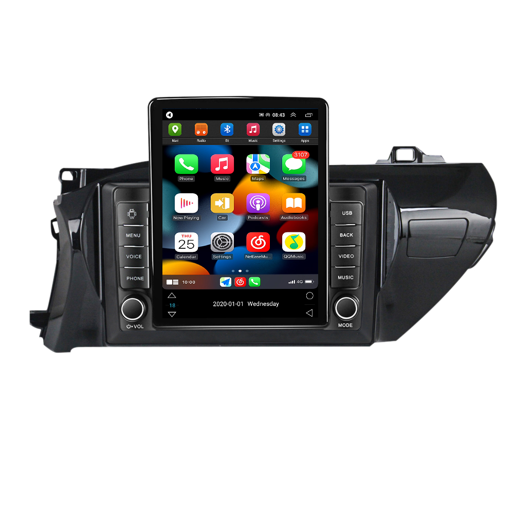 Android 11 Car dvd Multimedia Radio Player Toyota Hilux AN120 2015 2016 - 2018 GPS Stereo DSP Carplay Auto BT No 2din DVD