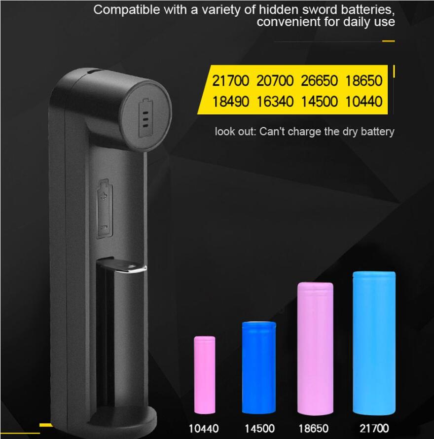 18650 Batteriladdare Smart Charging 2 Slot för 3,7V 26650 18350 32650 21700 26700 26500 Li-ion laddningsbara batterier laddar C1 C2