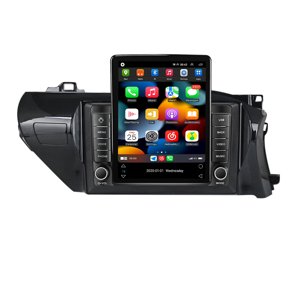 Android 11 CAR DVD Multimedia Radio Player dla Toyota Hilux AN120 2015 2016 - 2018 GPS stereo DSP Carplay Auto BT nr 2Din DVD