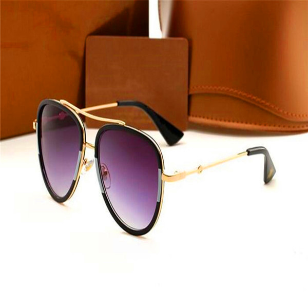 Luxury Classic Pilot Sunglasses Designer Brand Mens Womens Sun Glasses Eyewear Metal Glass Lenses 270C