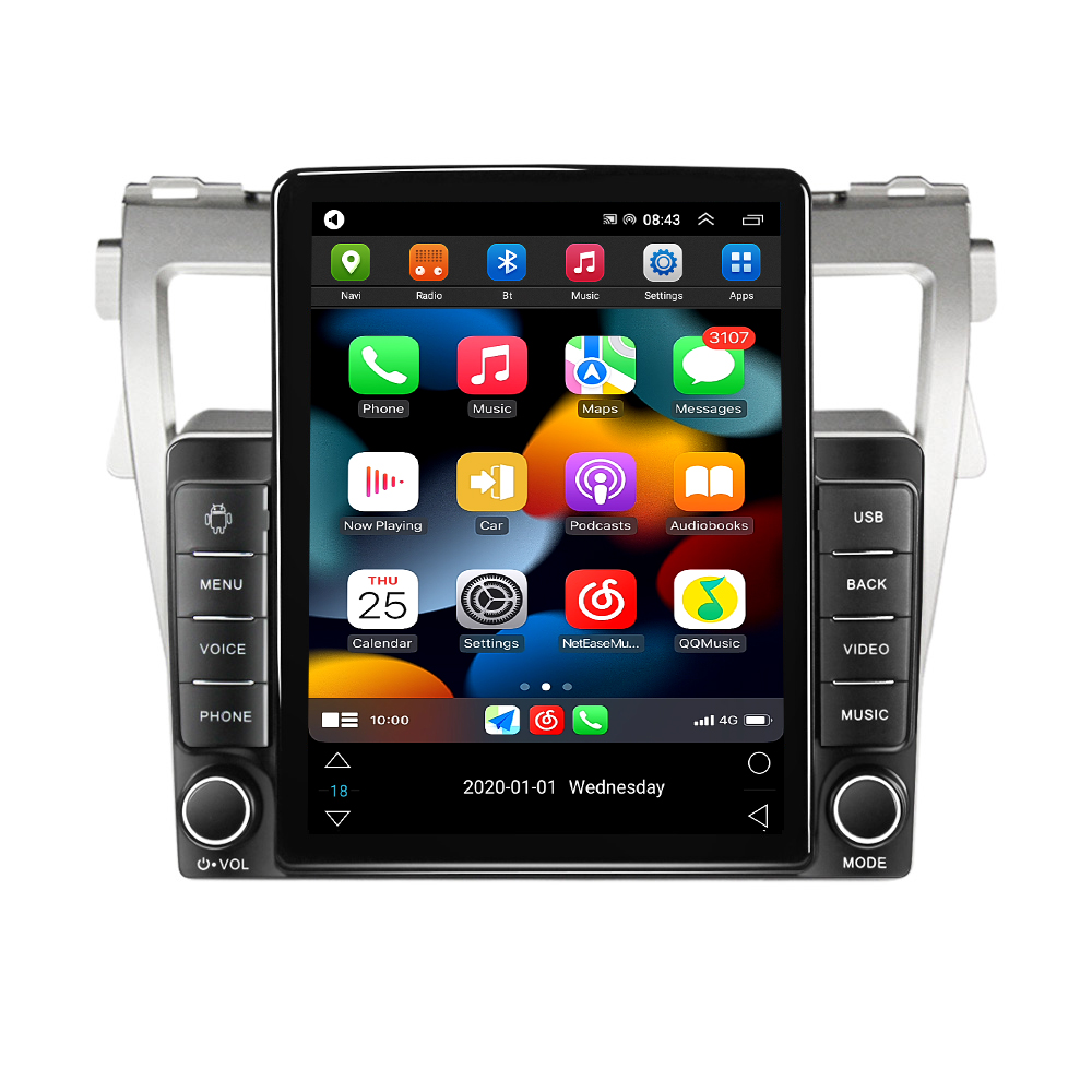 Android 11 Car DVD TOYOTA VIOS/YARIS SEDAN/BELTAのマルチメディアナビゲーションプレーヤー2007-2013 GPS NAVI RADIO STEREO HEAD UNIT