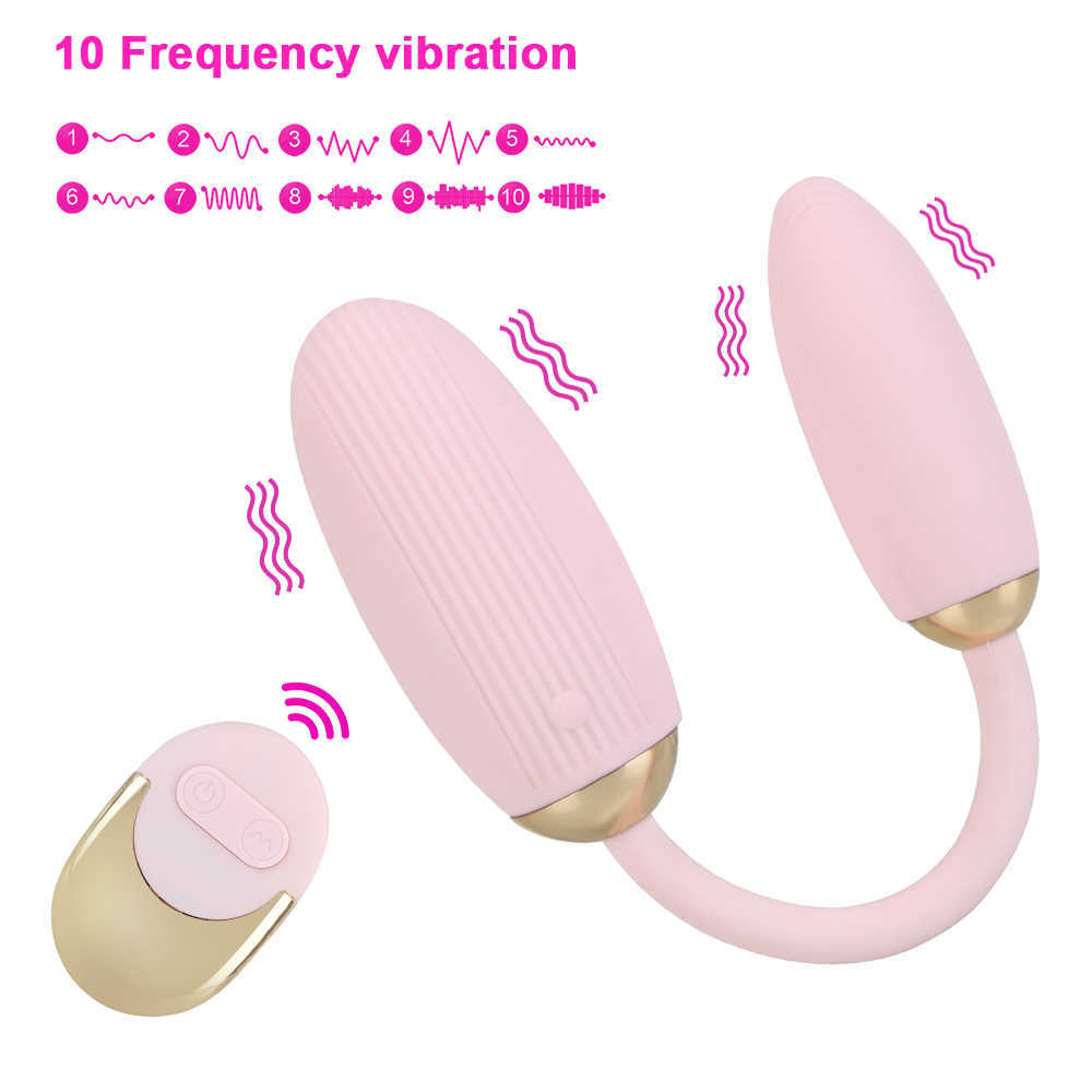 Articles de beauté IKOKY 10 fréquence stimulateur de clitoris jouets sexy pour femmes couples gode masseur de point G télécommande double tête oeuf vibrant