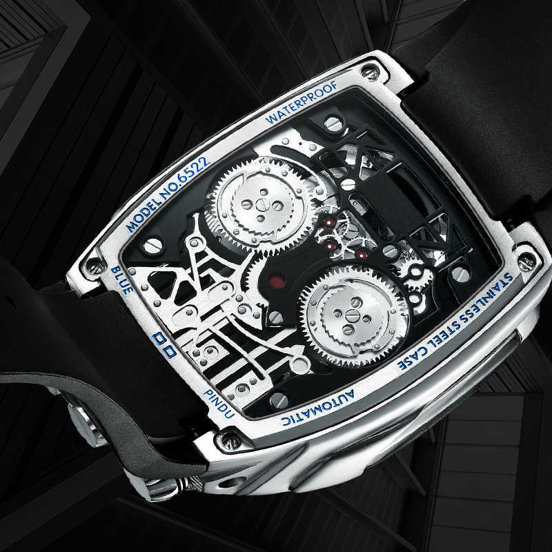 Horloges Pindu Design Heren Topmerk Luxe Militaire Sport Automatisch Waterdicht Mechanisch Montre Homme3051