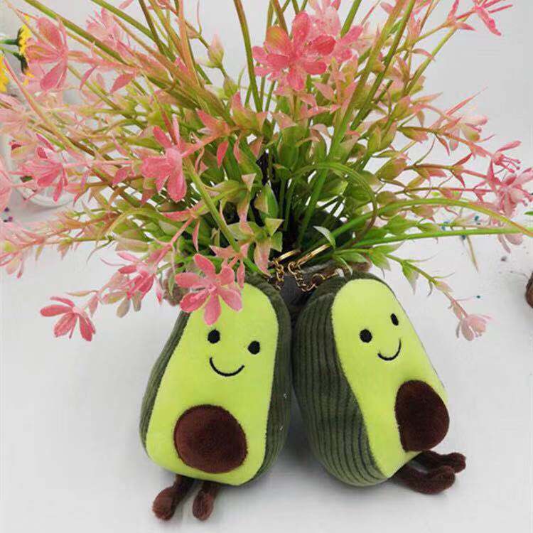 New Plush Keychain avocado key chain school bag pendant doll children's birthday gift D29