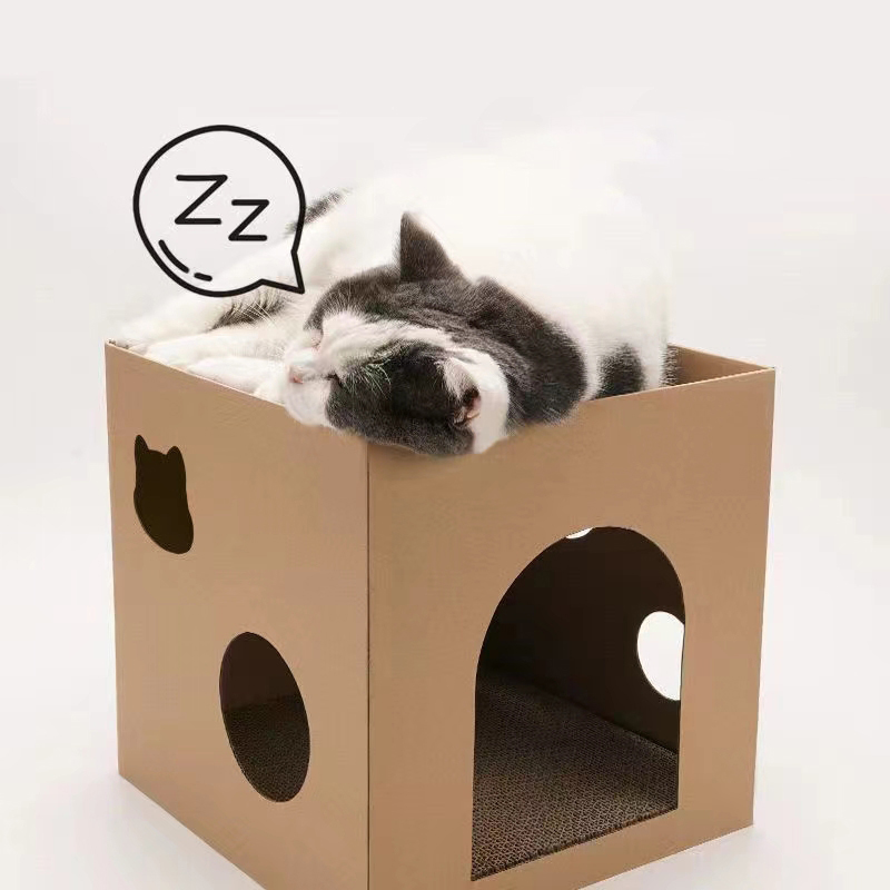 Mobili gatti graffianti riposare il sonno gatto graffiaggio nido ondulato non lascia cadere i giocattoli artigli di detriti