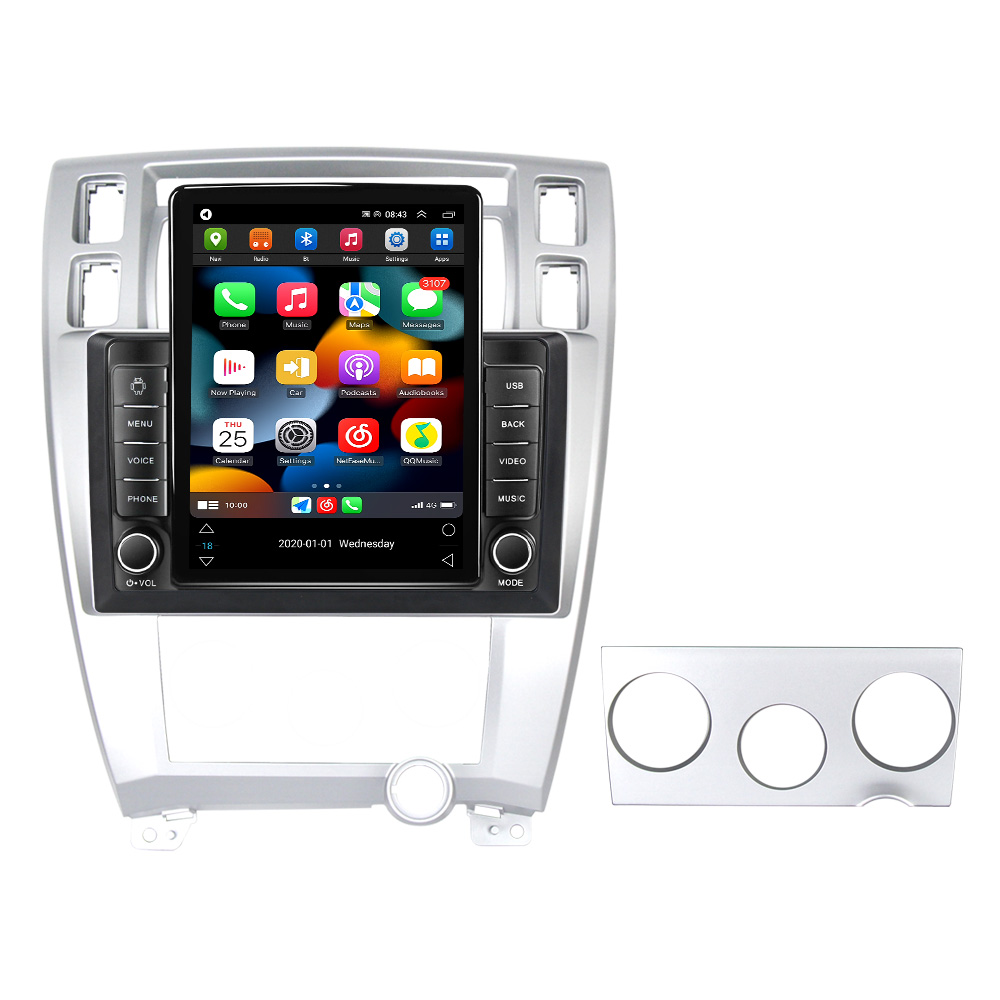 Android Car DVD Radio Player para Hyundai Tucson 2004-2013 Navegação por vídeo multimídia 2 Din Head Unit Stéreo CarPlay Speakers
