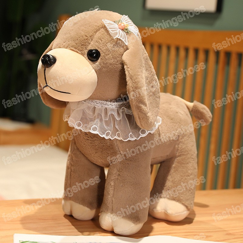 23-50 cm Kawaii Simulazione Teddy Dog Peluche Bambola Decorazione creativa Simpatico bambino Fidanzata Compleanno compagno regalo