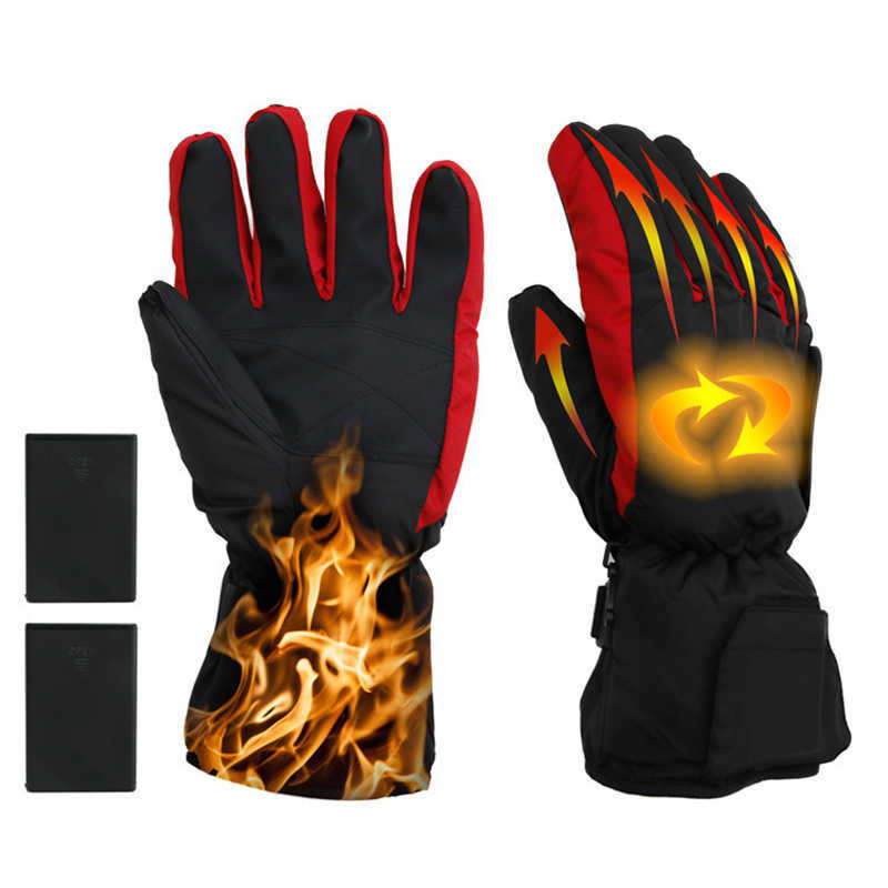 Cycling Gloves New Winter Heating Outdoor Waterproof Windproof Hand Warmer Unisex Warm Glove Riding Accessories No Battery L221024