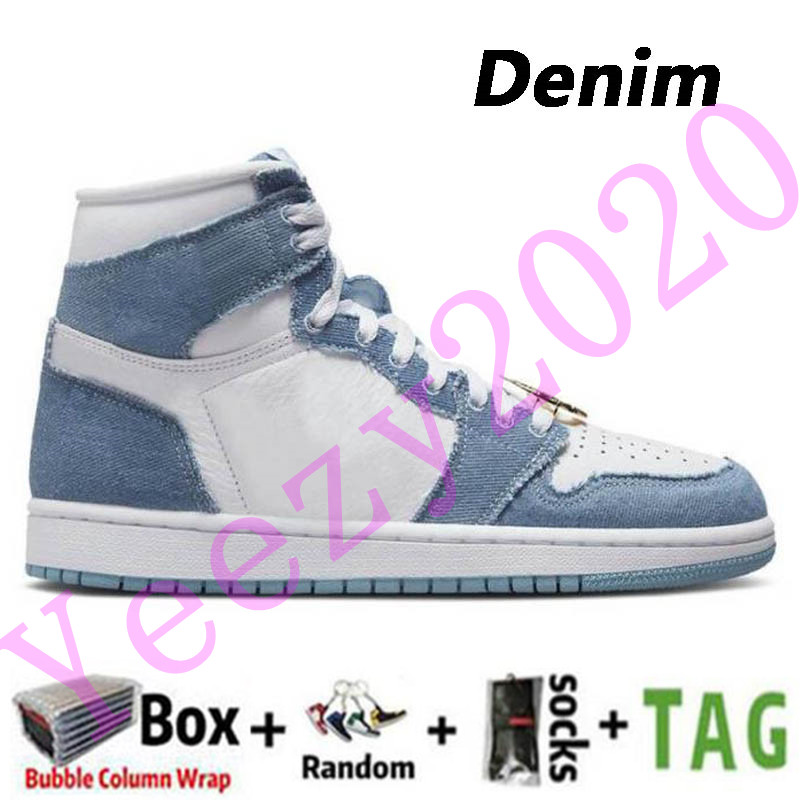 2022 With Box Jumpman 1 Basketbollskor Herr 1s Sjöstjärna Lost Found Mörk Choklad Denim Shadow Racer Blå Lila Toe Herr Sport Dam Sneakers Sneakers Strl 12