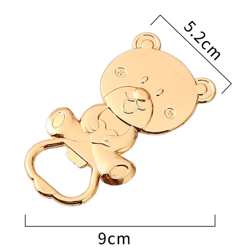 20st 3 färger Little Bear Bottle Opener Baby Shower Party Gifts Children Party Favors Event Födelsedag Keepakes Jubileumsutdelningar