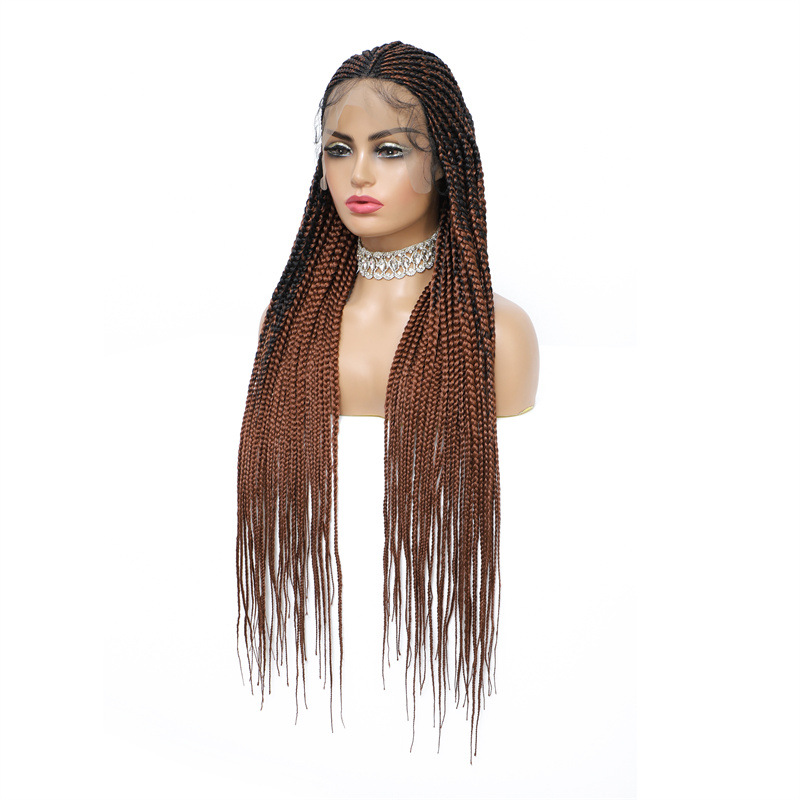 HD LACE BOX BOX Braided Braided Braided Braided Braided Braided Cynthetic Hair Hair Wig التي تبدو حقيقية تصفيفة الشعر 36inch A6453