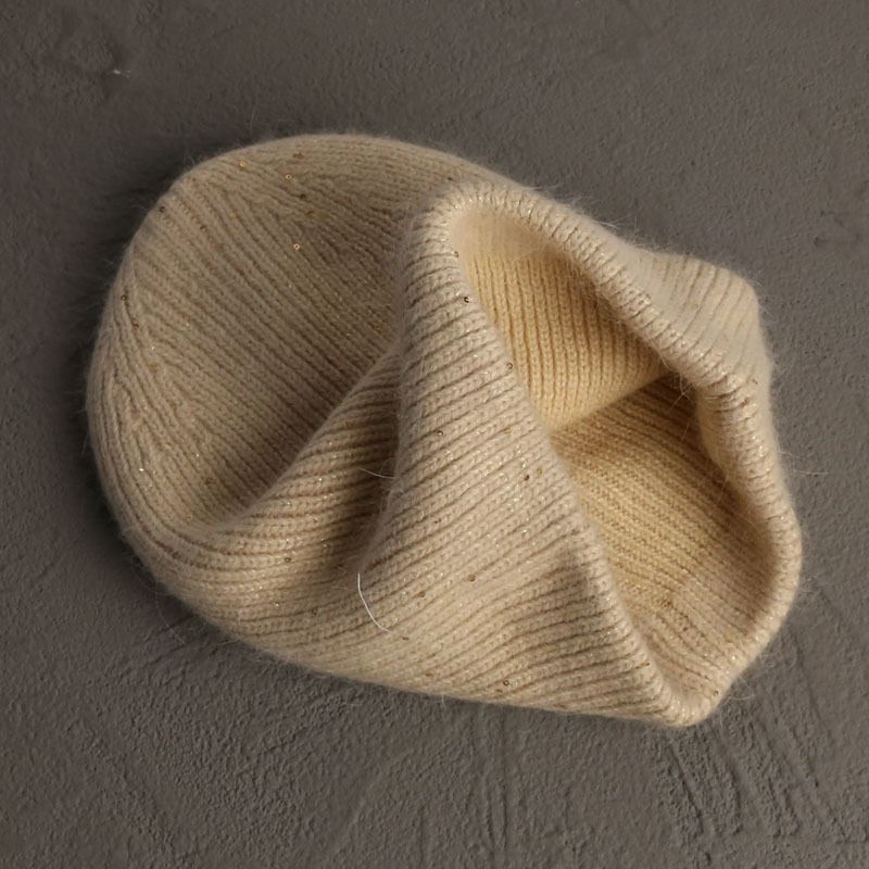 Beanieskull Caps Fashion Angora Yumuşak Kaşmir Kış Şapkası Kadın Katı Tavşan Kürk Seatlar Parlatıcı Beanie Bayanlar Kalın Sıcak Kafatalar Örme 221024