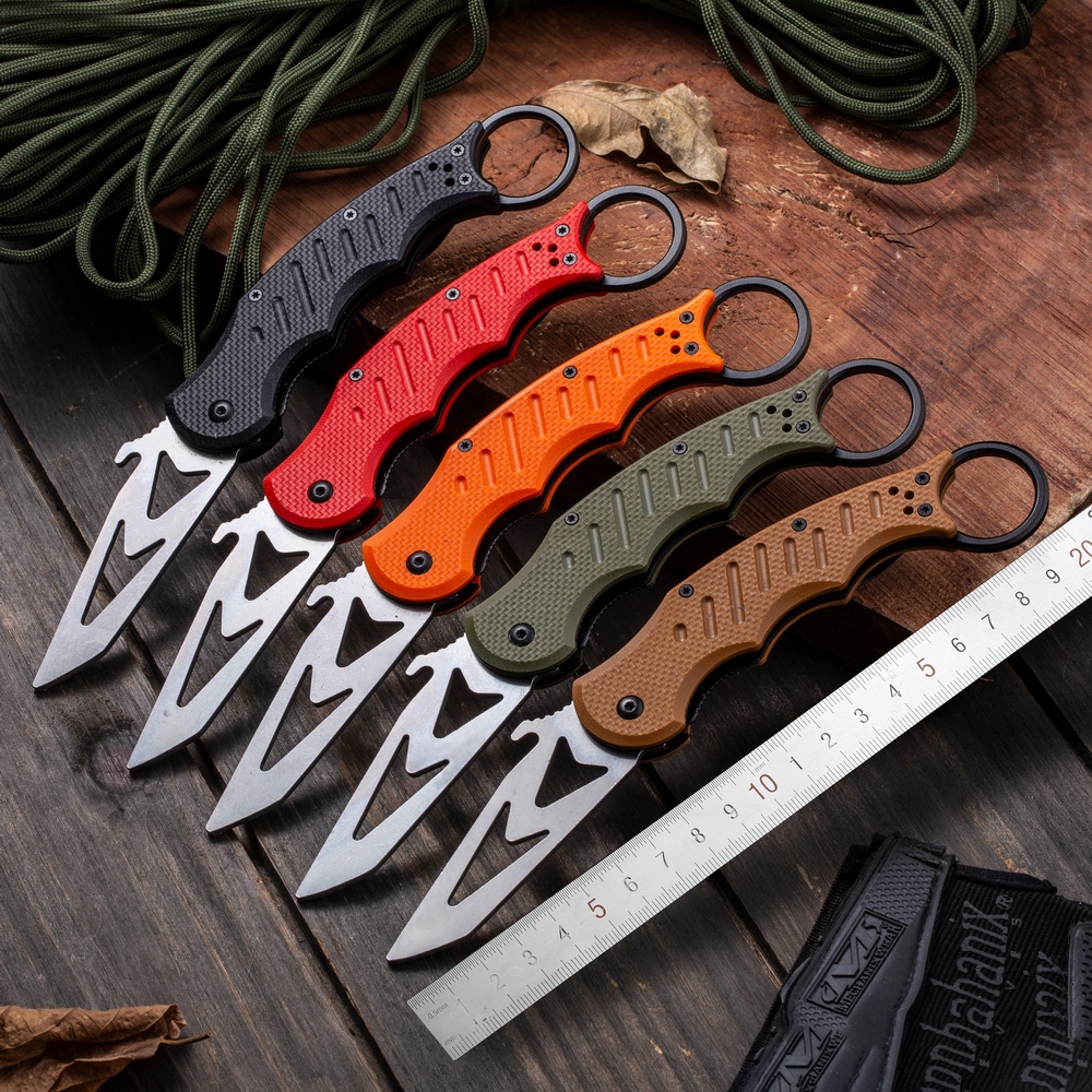 G10 handle 690 590 karambit training knives 440 steel folding Hunting Knife tactical Pocket Steel Outdoor camping EDC tool very sharp Manufacturer and supplier