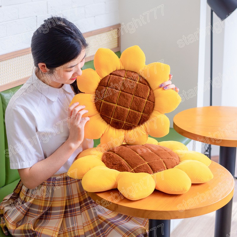 Cuscino imbottito sedia a forma di girasole Cuscino morbido la testa dell'auto Cuscino del sedile a forma di fiore Cuscino divano camera delle ragazze Regalo il compleanno della ragazza