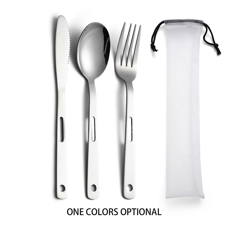 Taşınabilir Çatal Teşheri Seti Paslanmaz Çelik Silverware Spoons Çatallar ve Bıçak Kitleri Seyahat için