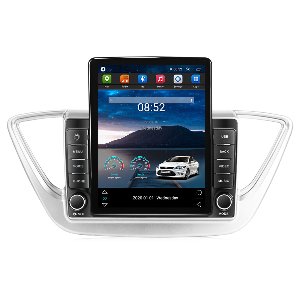 2DIN ANDROID 11 CAR DVD RADIO STEREO STEREOマルチメディアビデオプレーヤーのHyundai Solaris 2 Verna 2016-2020 CarPlay Autoraido GPS