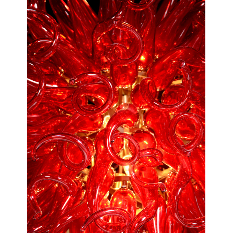 Pragas de design américain européen Light LED Éclairage à lad à main Blown Verre lustre Light Bar Lobby Coffee Shop Art Decor Murano Style Glass Chandeliers LR672