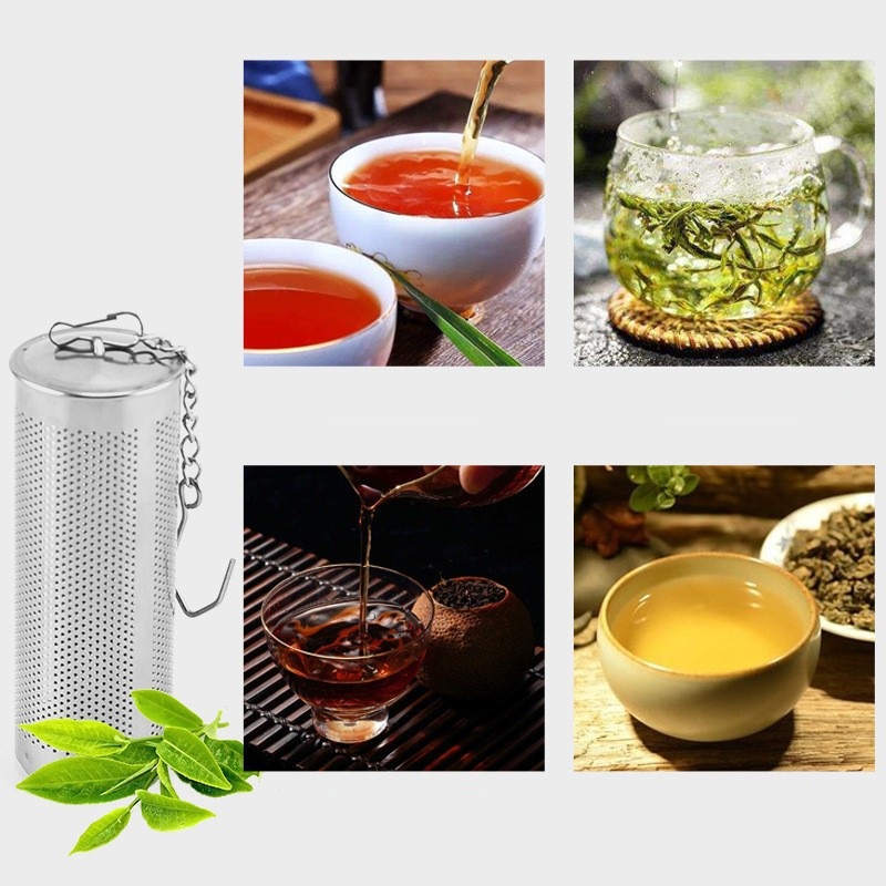 TEA BALL STERARS ROINELESS STￅL MESH FILTERS INFUSER MED Kedjekrok Teakettle Locking Tea Filter Infuser Siler LX5213