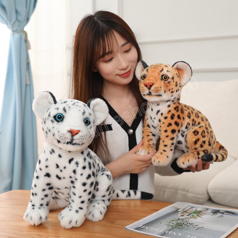 28/32 cm de kawaii leopardo brinquedos de pelúcia bonecas fofas bonecas recheadas e macias como brinquedos animais para crianças Presente de aniversário infantil