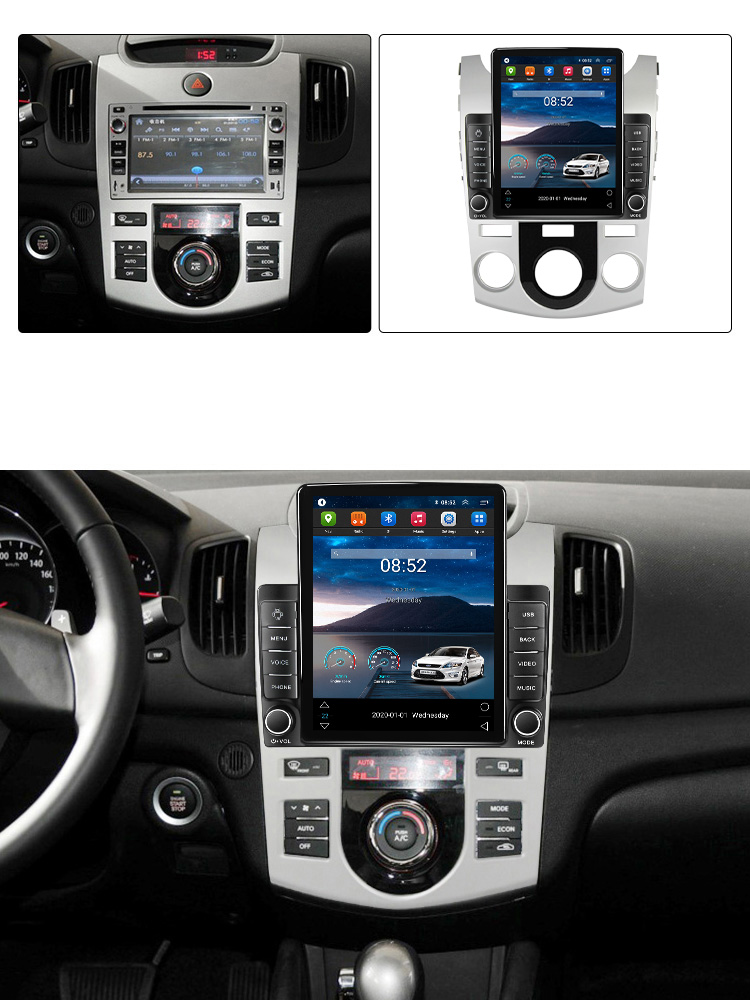 Lecteur 2 Din Android 11 autoradio pour KIA Forte Cerato 2 TD 2008 - 2013 Navigation multimédia GPS 2din Carplay stéréo BT