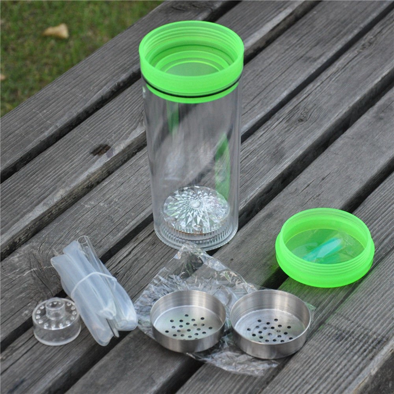 Kit di tubi colorati in stile tazza portatile Illuminazione a LED Lampada Decorare Dry Herb Tabacco Waterpipe Filter Rimovibile Hand Car Narghilè Shisha Fumo Bocchino DHL