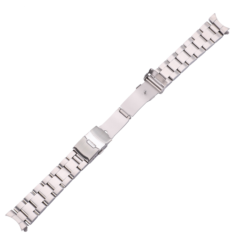 Смотреть полосы из нержавеющей стали изогнутый конец браслет 20 мм 22 -мм серебряные черные матовые полосы Женщины мужчины металлические часы аксессуары 221024