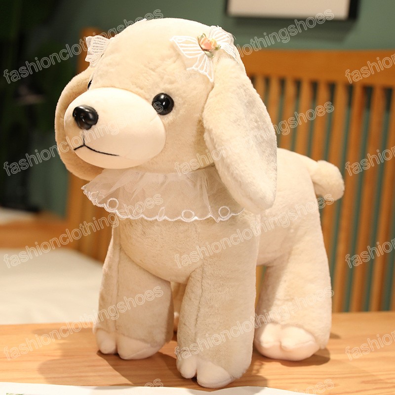23-50 cm Kawaii Simulazione Teddy Dog Peluche Bambola Decorazione creativa Simpatico bambino Fidanzata Compleanno compagno regalo
