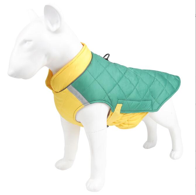 Cappotto invernale cani Tuta da neve trapuntata regolabile Giacca in caldo pile riflettente Impermeabile antivento Vestiti cani la stagione fredda Gilet Abbigliamento cani