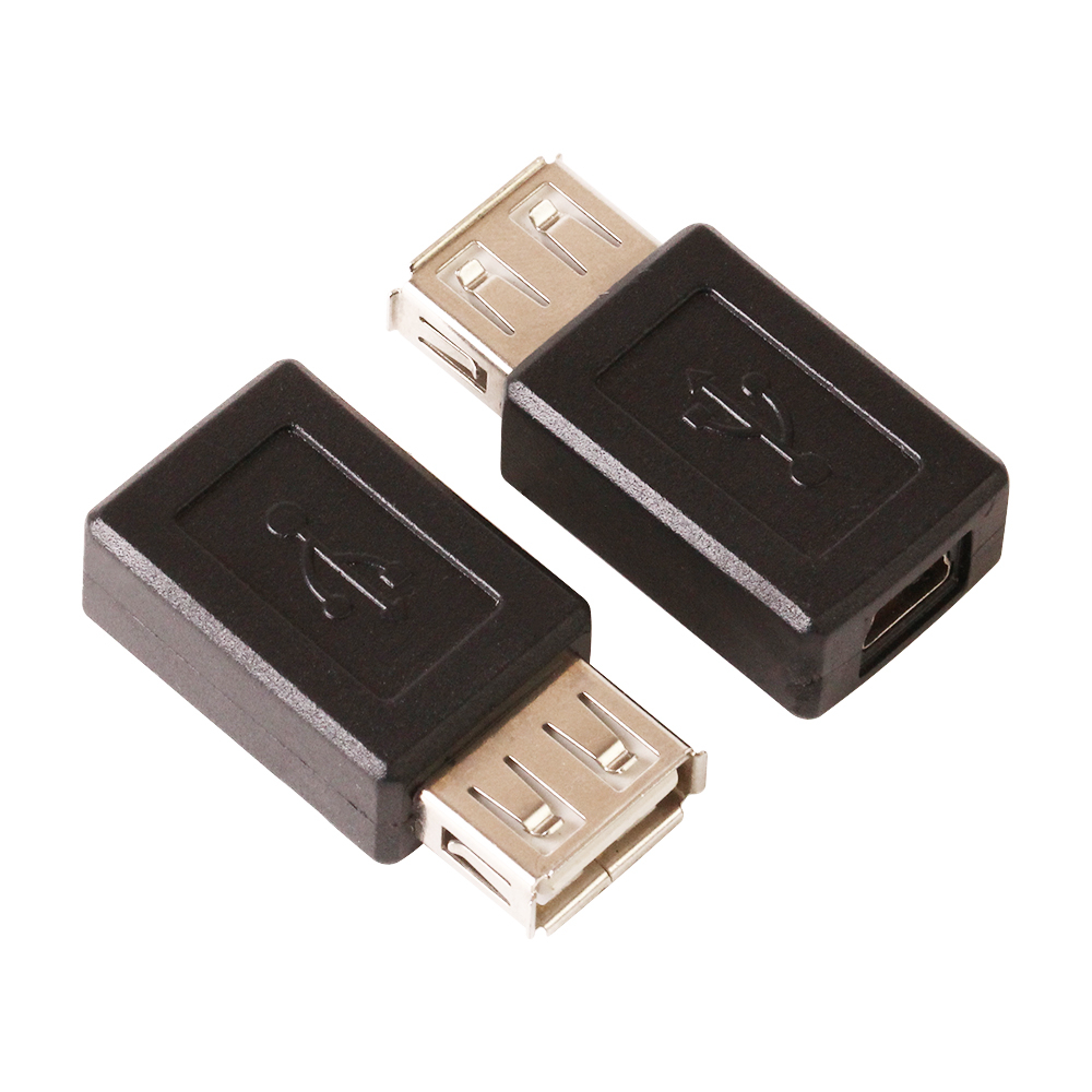 Schwarzer Stecker USB 2.0 Typ A Buchse auf MINI 5Pin B Buchse Adapter Stecker Konverter