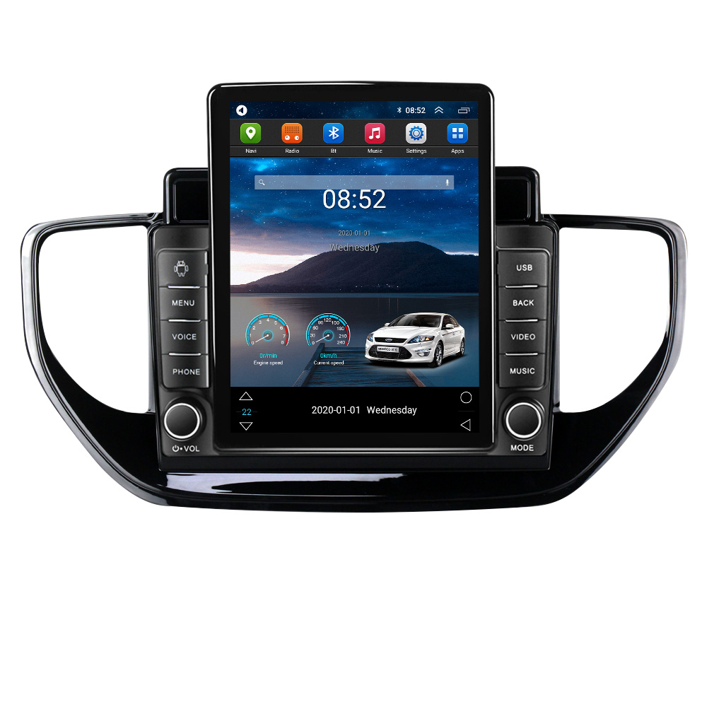 CAR DVD -videospelare CarPlay Android 11 för Hyundai Solaris Accent 2 II 2020 - 2021 Multimedia Stereo Navigation GPS Radio