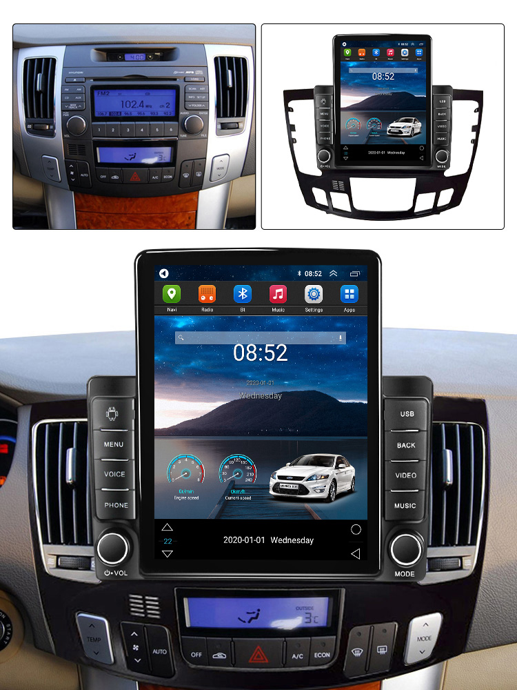 Auto dvd Radio Multimedia Video Player Hyundai Sonata NF 2008-2010 di Navigazione stereo GPS Android 11 No 2din 2 din dvd