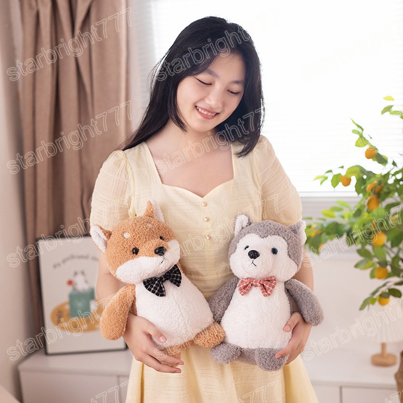 23/30cm Série de animais fofos brinquedo de pelúcia adorável pinguim suave/urso branco/raposa/ovelha/coelho Presentes de boneca de cama de bicho para crianças