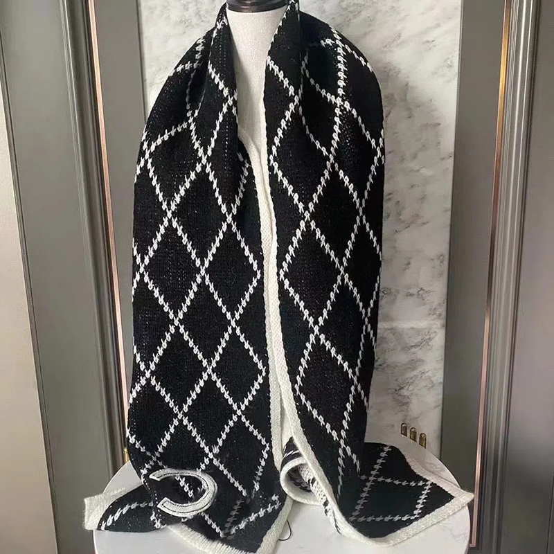 Projektantka szalika dla kobiet męskie szaliki Jacquard Winter Scarfs Echarpe Cashmere Scalf wełna wełna długa szal