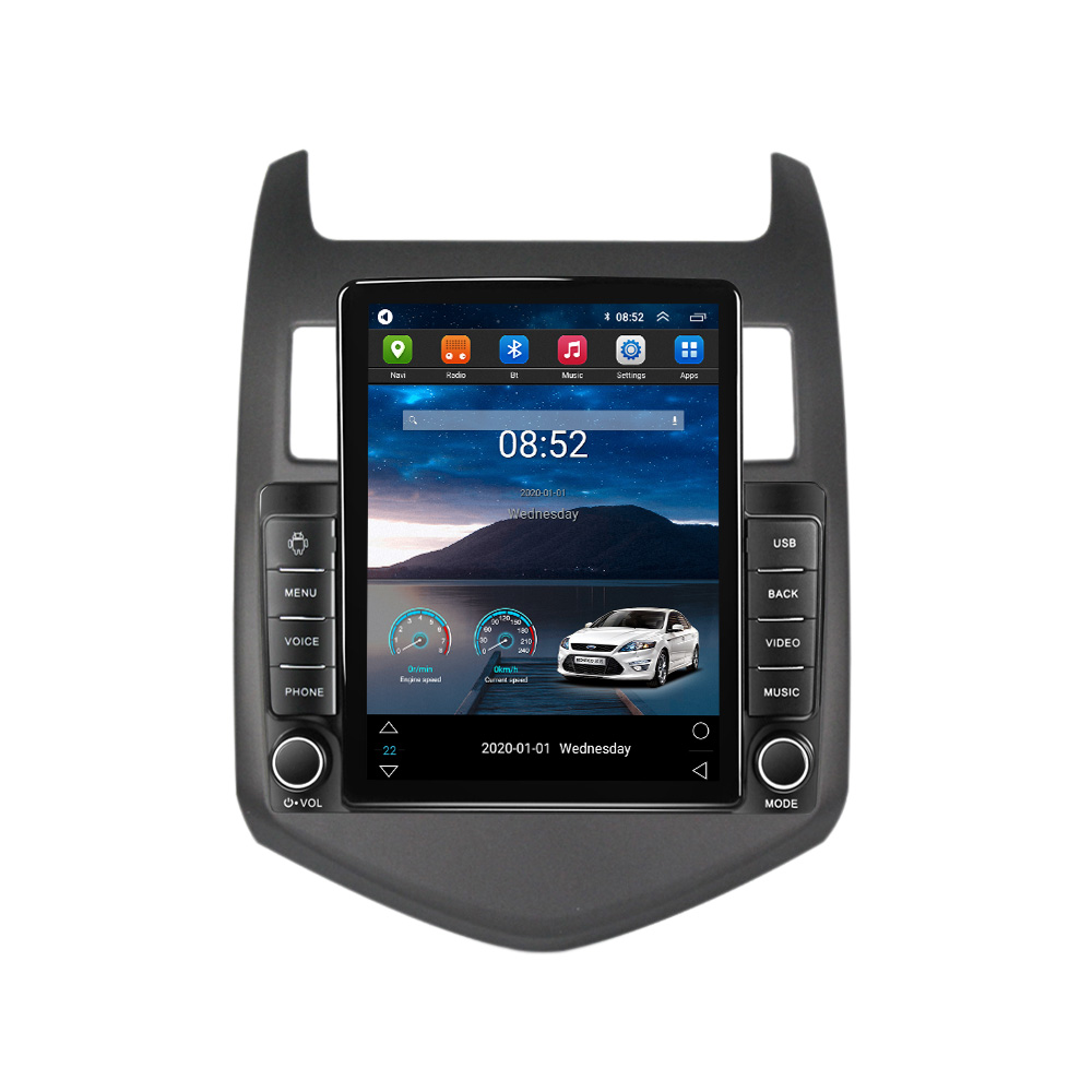 Chev Aveo 2 Sonic T300 2011-2015 Tesla Style Android CarPlay Android Auto GPS 2 DIN 2DIN BTのCAL DVDラジオステレオプレーヤー