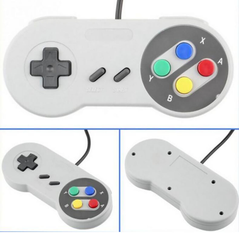 Gamepads Controller GamePads 16 bits ABS Joystick Controller Pad para SNES System Console Gamepad