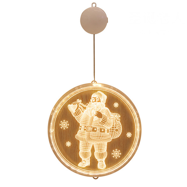 Nuove luci LED natalizie Decorazione domestica Lanterne Finestra Cortile Layout Ornamento natalizio Luce modellante