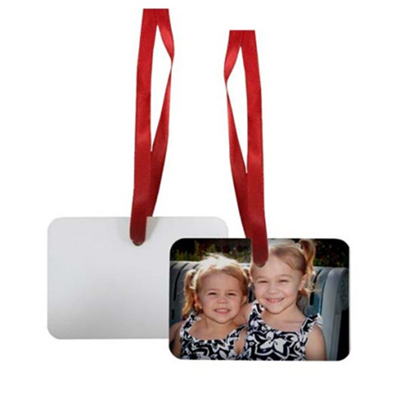 2 ''x3.5'' carte de visite en aluminium de Sublimation Double face métal cartes de visite UV ornements d'arbre de noël décorations 50x88cm