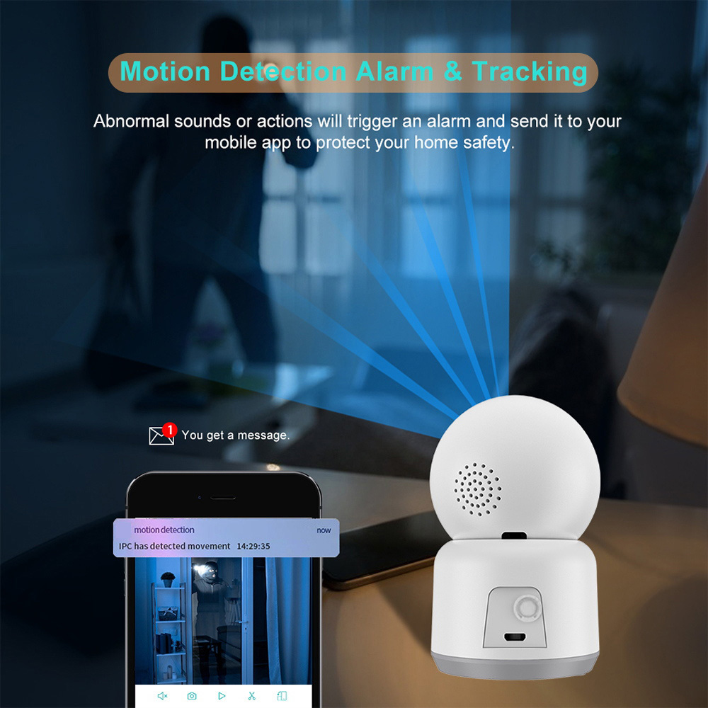 Dome Cameras IP Camera 1080P 2MP Surveillance Cameras with Wifi IR Night Vision Auto Track Two Way Audio Wireless Home Security Camera Tuya 221025