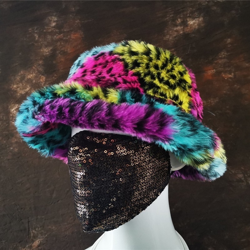 Breda randen hattar hink h￶st vinter kvinnor faux p￤ls bob hatt kanin fasta f￶rtjockad mjuk varm man fiske m￶ssa utomhus semester flicka 221024