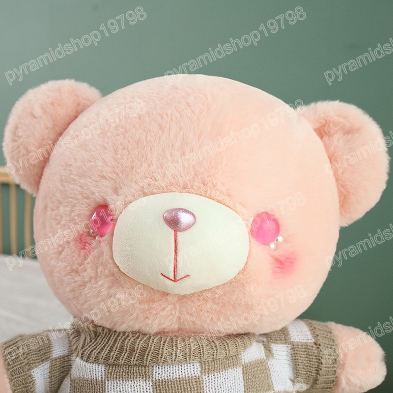 35/50cm 4 couleurs ours en peluche avec pull animaux en peluche ours en peluche jouets poupée oreiller enfants amoureux anniversaire bébé cadeau