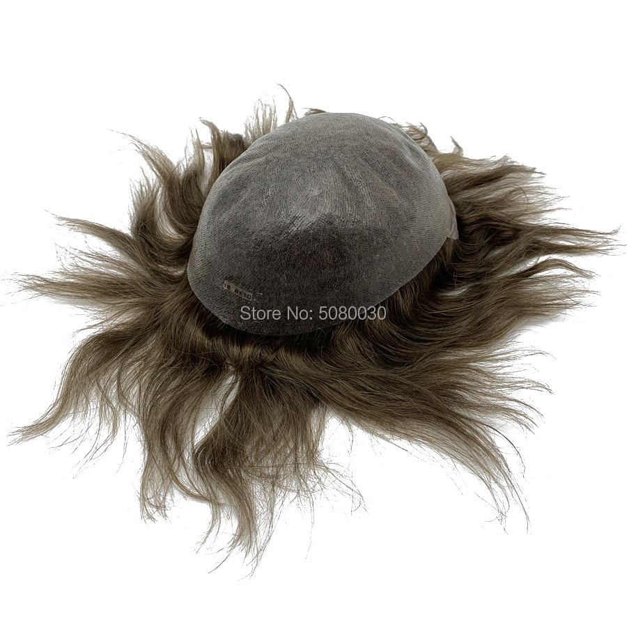 Parrucche bambini da uomo Nodo invisibile Attaccatura dei capelli naturale Toupee da uomo 100% Euro-Touch Parte anteriore dei capelli umani 221024