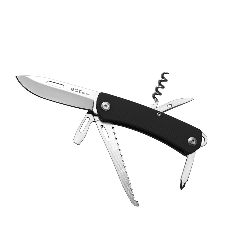 Outdoor Rope Cutting Saw Wine Opener 9-in-1 Multifunctional EDC Mini Pocket Knife