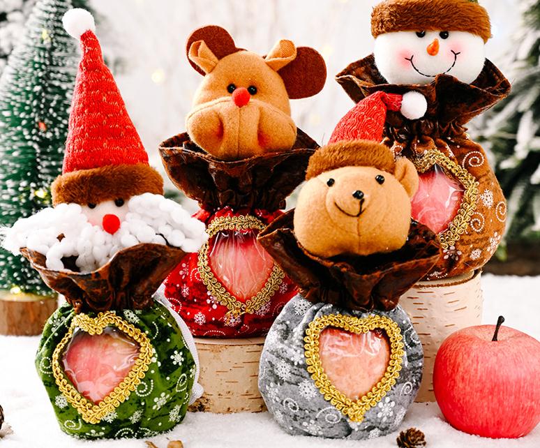 Décorations de noël, sacs cadeaux de noël en lin, sac à main de noël, sac à bonbons pour enfants de860